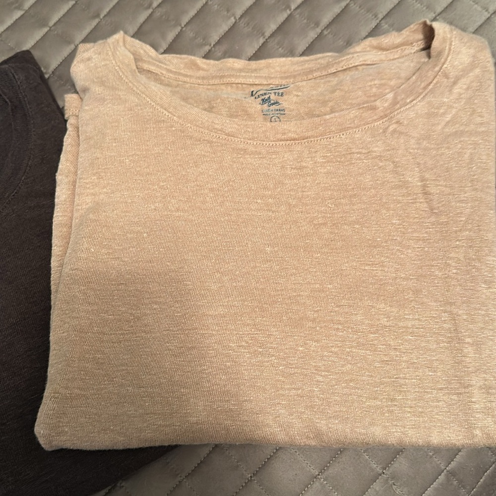 J.Crew linen crop tees